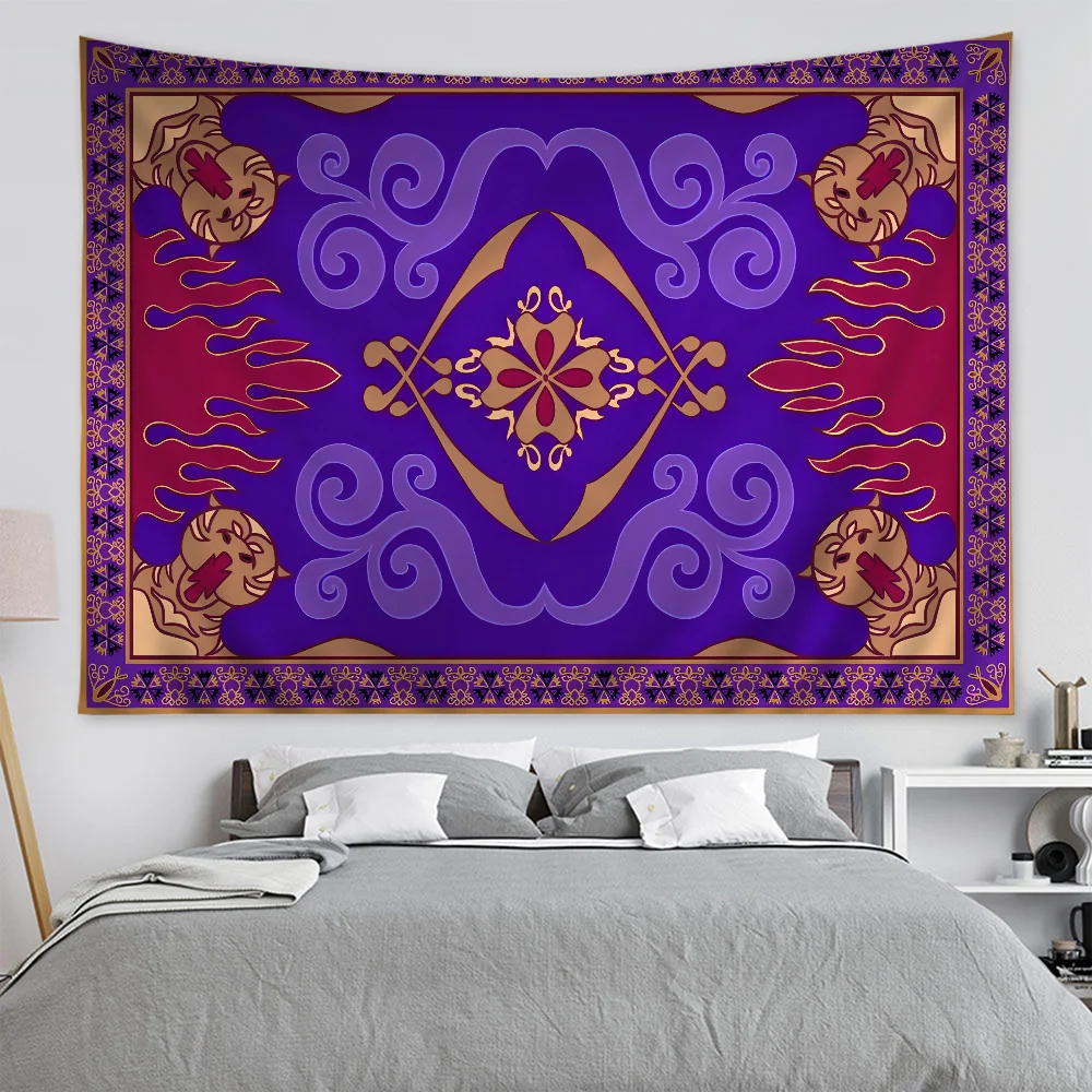 Luxury American Retro pattern Customizable  Cartoon Tapestry Bohemian Wall Tapestries Mandala Home Decor - Sun Studio