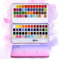 MeiLiang Watercolor Paint Set, 36/48 Vivid Colors in Pocket Box with Metal Ring and Brush, Perfect for Students, Beginners - Sun Studio