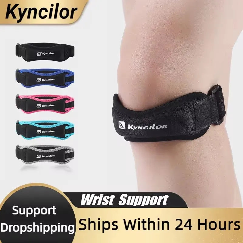 1 Piece Knee Patellar Tendon Knee Support Strape Brace Adjustable Shock Absorption Compression Knee Pad Sleeve for Basketball - Sun Studio