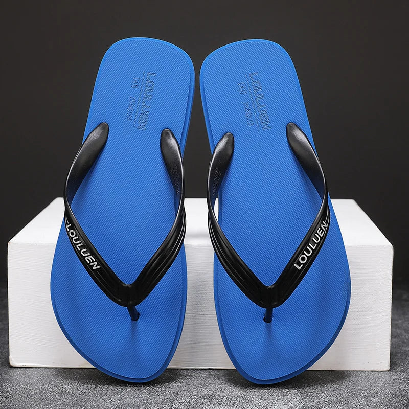 New men's flip flops with soft sole, comfortable, open toe flip flops for indoor and outdoor walks, summer beach flip flops for - Sun Studio