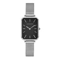 Rectangle Ultrathin Nordic Simple Style Japan Quartz Movement Fashion Stainless Steel Mesh Silvery Bracelet Belt Ladies Watches - Sun Studio