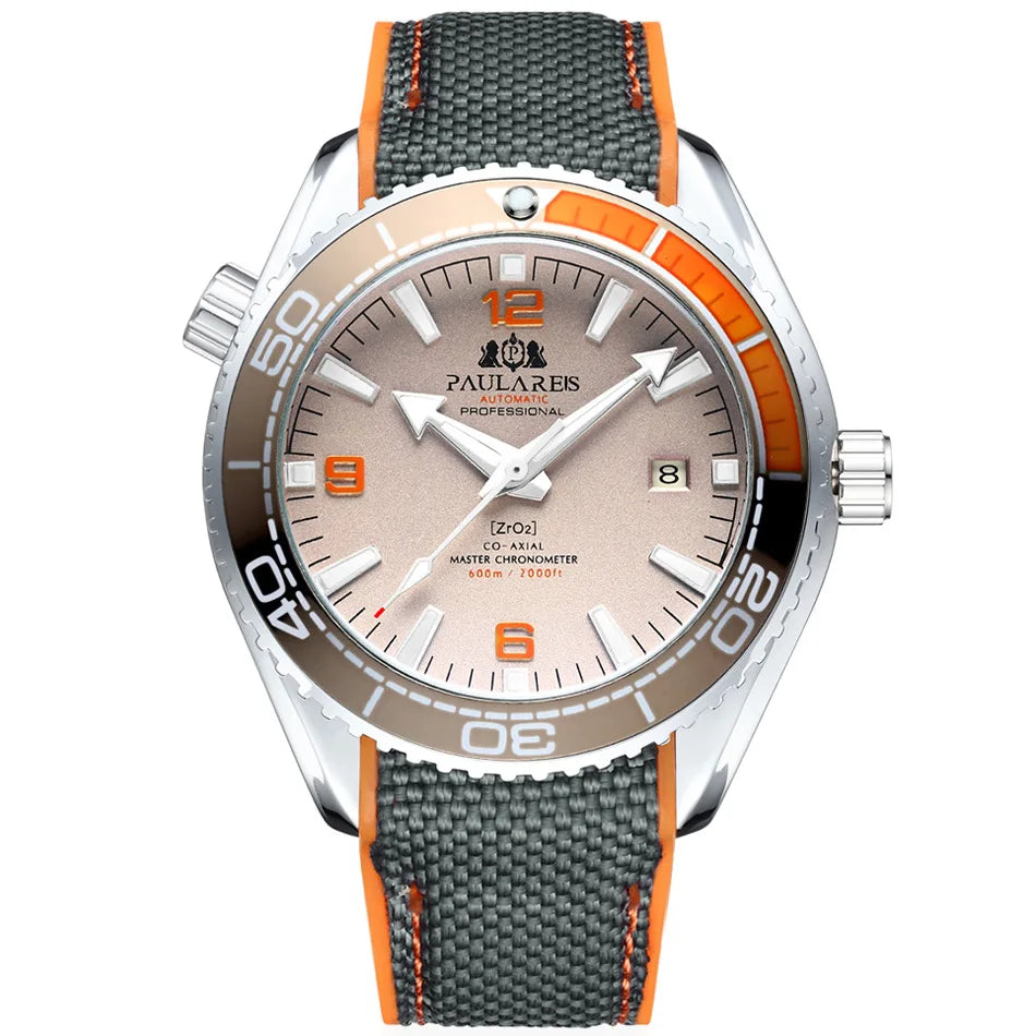Luxury Automatic Mens Watch High Quality Mechanical Self Wind Movement Rubber Strap Waterproof Luminous Calendar Mens Watches