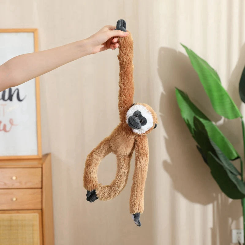 Cartoon Punch Monkey Plush Doll Brown Chimpanze Mom And Black Monkey Baby Together Animal Stuffed Doll Home Decor Gift For Kids