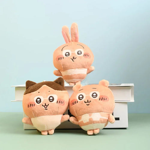 13cm Japanese Cartoon Beach Chikawas Animated Plush Doll Usagi Keychain Pendant Hachiware Swimsuit Cute Plush Toy Girl Gift - Sun Studio