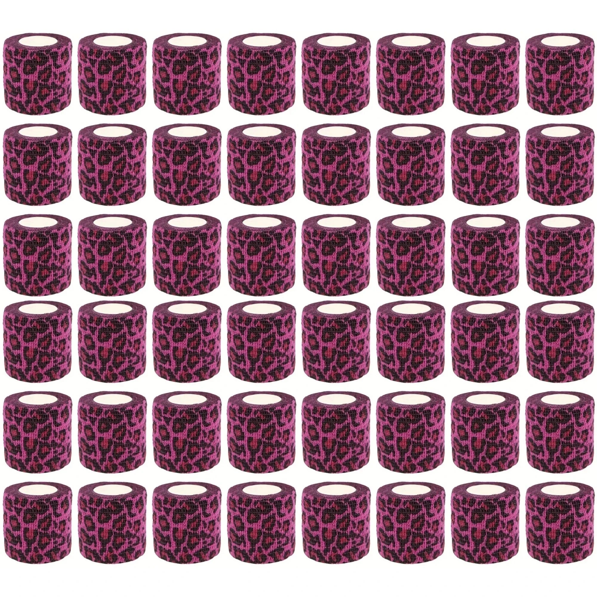 Pink leopard printTattoo Bandage Tape Anti-slip Nonwoven Waterproof Disposable Self-adhesive Elastic Bandage Grip Cover Wrap - Sun Studio