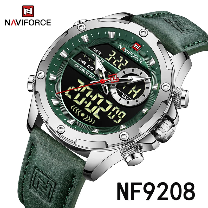 NAVIFORCE Digital Men Military Watch Waterproof Wristwatch LED Quartz Clock Sport Watch Male Big Watches Men Relogios Masculino - Sun Studio