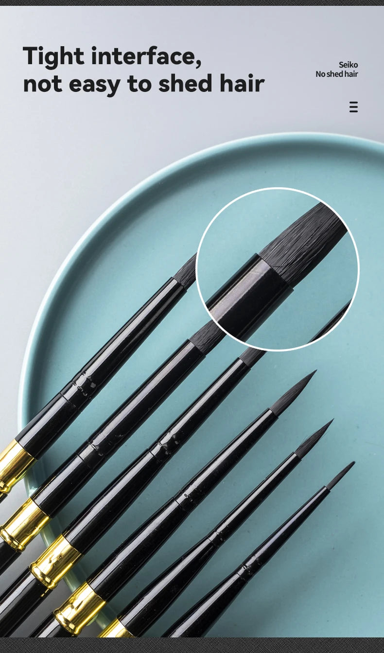 Artist Hand-Painting Drawing Brushes Gouache Watercolor Brush Pen for Water Color Painting Drawing Office School Art Supplies - Sun Studio