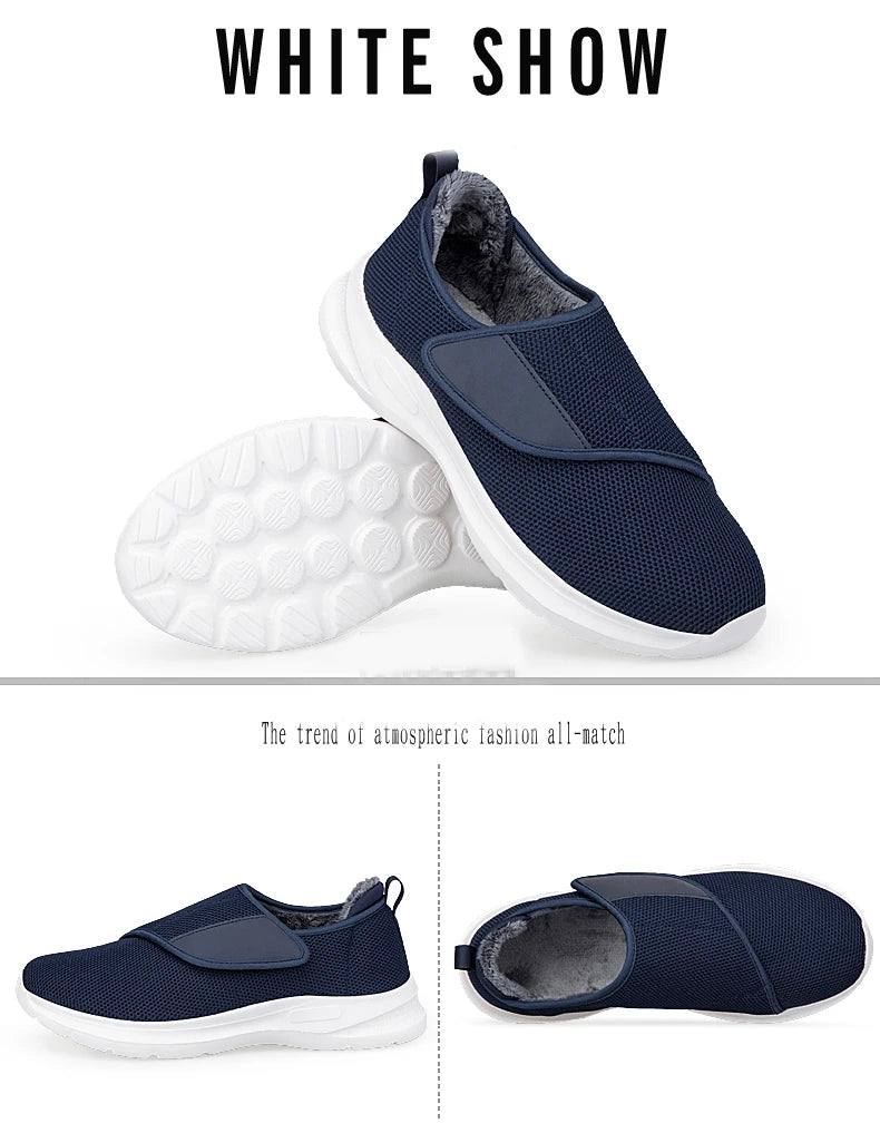 Winter Women Orthopedics Wide Feet Swollen Walking Casual Shoes Thumb Eversion Adjusting Soft Comfortable Diabetic Man Shoes