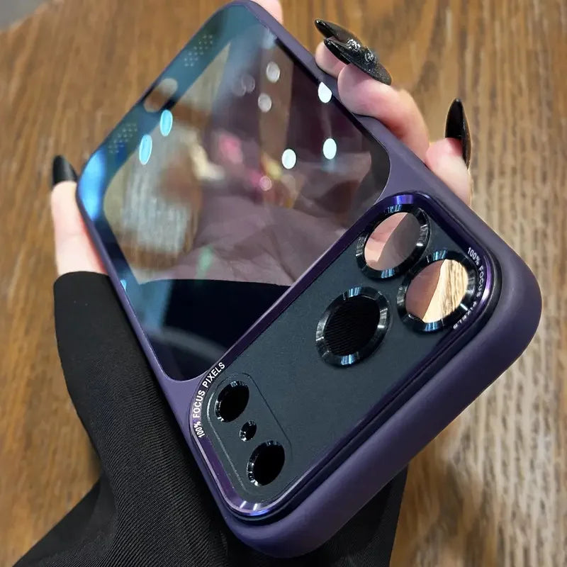 Luxurious and high-quality semi-transparent Leica metal lens frame protective case suitable for iPhone 17 Promax 16 15 14 13 Pro - Sun Studio