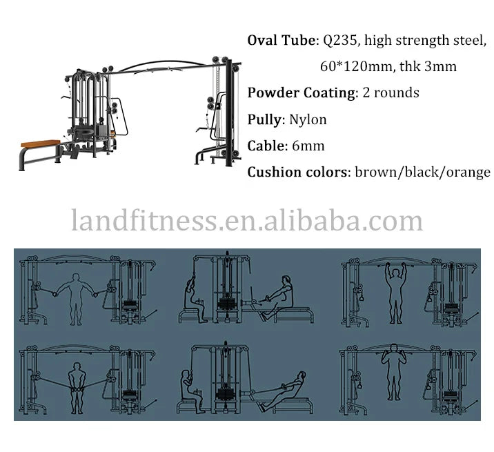LD-9085 Fitness 5-multi Station Multi Gym Equipment - Sun Studio