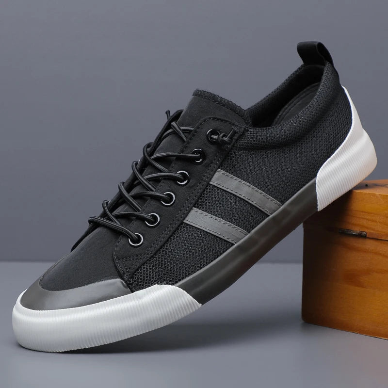 New Shoes for Men Casual Shoes Summer Thin Mesh Flat Skateboard Shoes Street Cool Breathable Loafers - Sun Studio