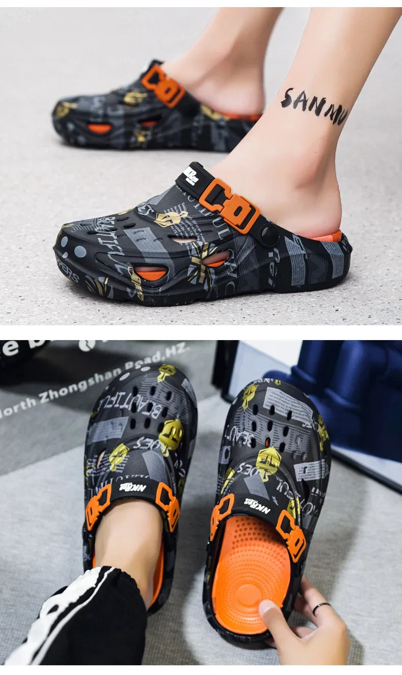 Men's Summer Outdoor Sporty Thick-Heeled Sandals Big Size 46 Head-To-Toe Dual-Purpose Beach Shoes Comfortable Wearing Experience - Sun Studio