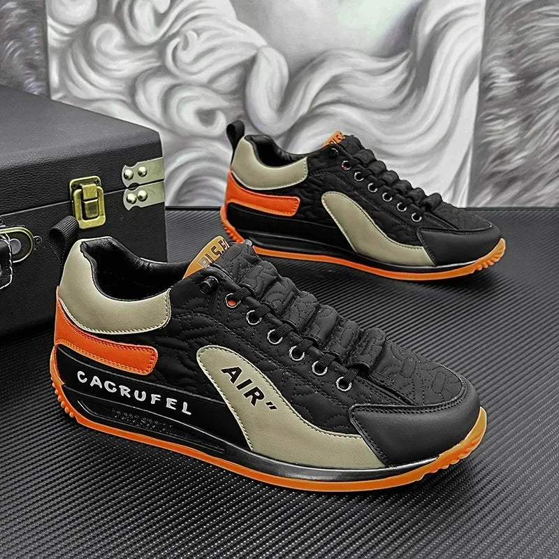 Men's Casual Thick Soled Sneakers Breathable Shoes New Autumn Men Slip on Antiskid Walking Flats Shoes Fashion Vulcanized Shoes - Sun Studio