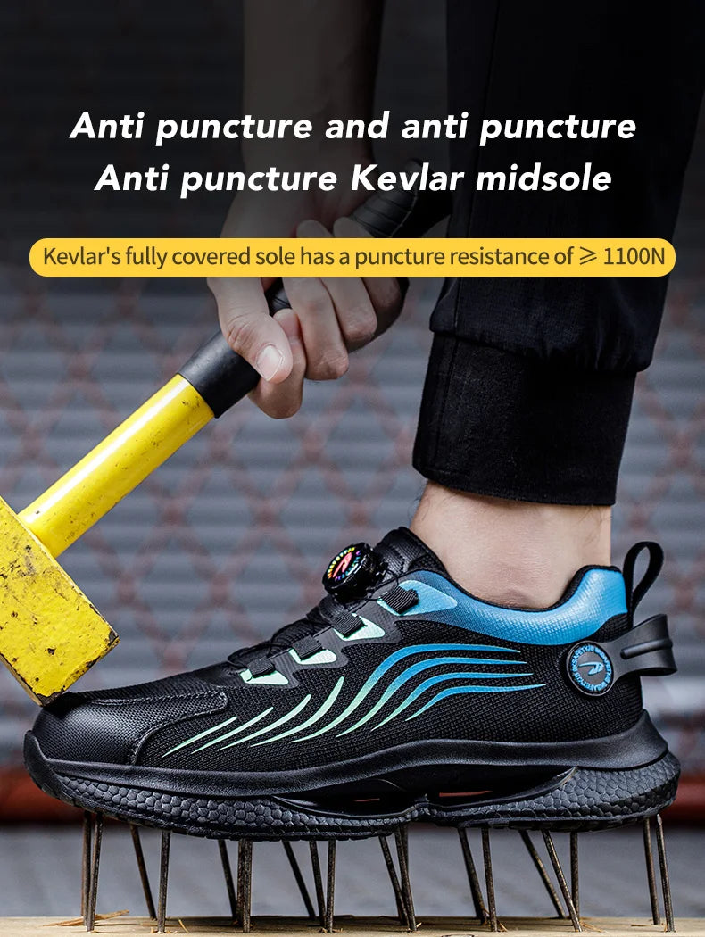 2026 Security Safety Shoes Men Rotating Button Work Sneakers Indestructible Shoes Puncture-Proof-men Sport Shoes Steel Toe Boots - Sun Studio