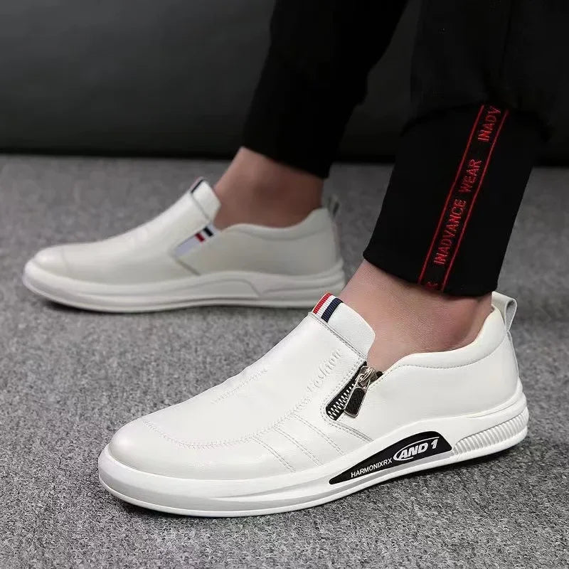 Casual Leather Shoes Men Loafers Trend Brand Business Shoes Autumn Slip on Flat Man Sneakes Comfortable Moccasins Zapatos Hombre - Sun Studio