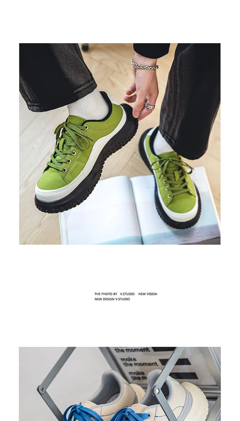 2025 Men Canvas Shoes Casual Shoes Street Fashion Youth Flat Skate Shoes Sneakers Loafers New Summer Breathable Comfortable Wild - Sun Studio