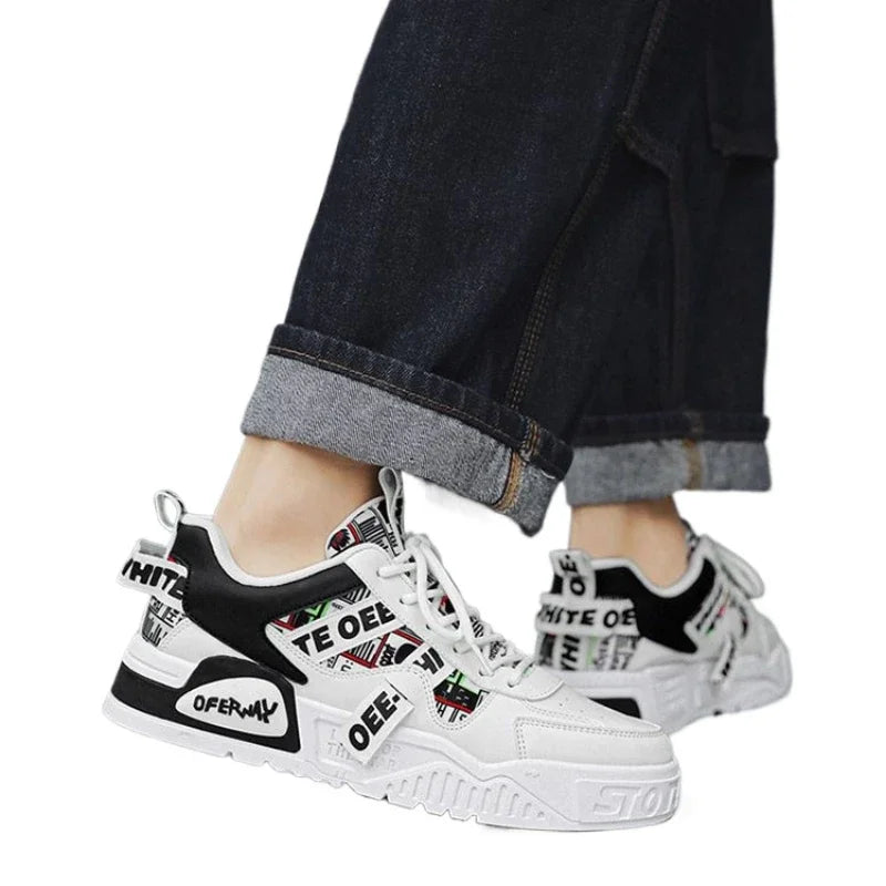 Casual Fashion Leather Sneakers New Skateboard Mens Shoes Outdoor Running Sports shoes Hiking Tennis Platform Luxury footwear - Sun Studio