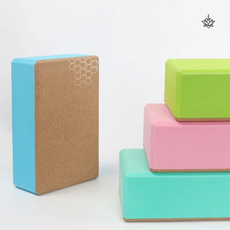 Yoga Brick EVA And Cork Synthetic Strench Exercise Yoga Block Home Use Gym Fitness Pilates Yoga Assistive Equipment For Dancing - Sun Studio
