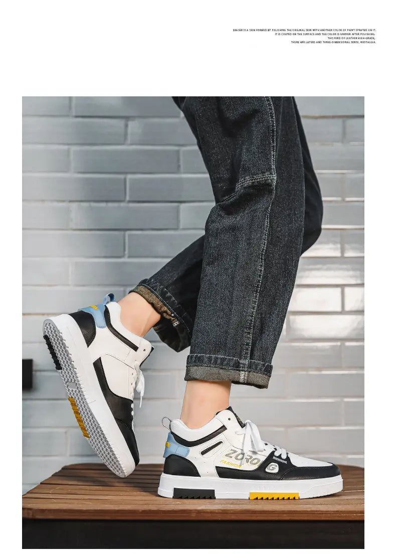 Men's Skate Board Shoes High Top Students Leisure Sports Shoes Breathable Non-slip Shoes Fashion High Top Sneakers for Men Men - Sun Studio