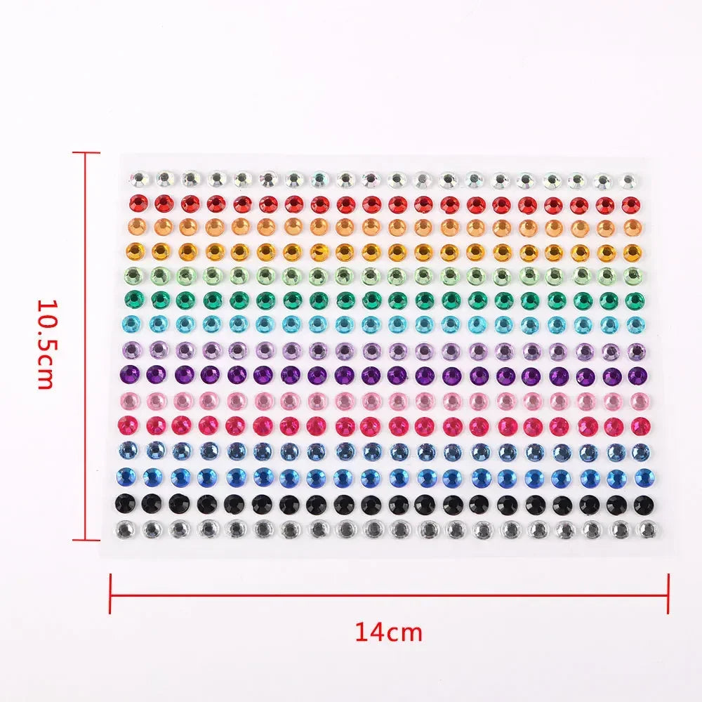 Face Decorations Rhinestone Stickers for Music Festival Halloween Party Mobile Crystal Sticker Women Girls DIY Diamond Stickers