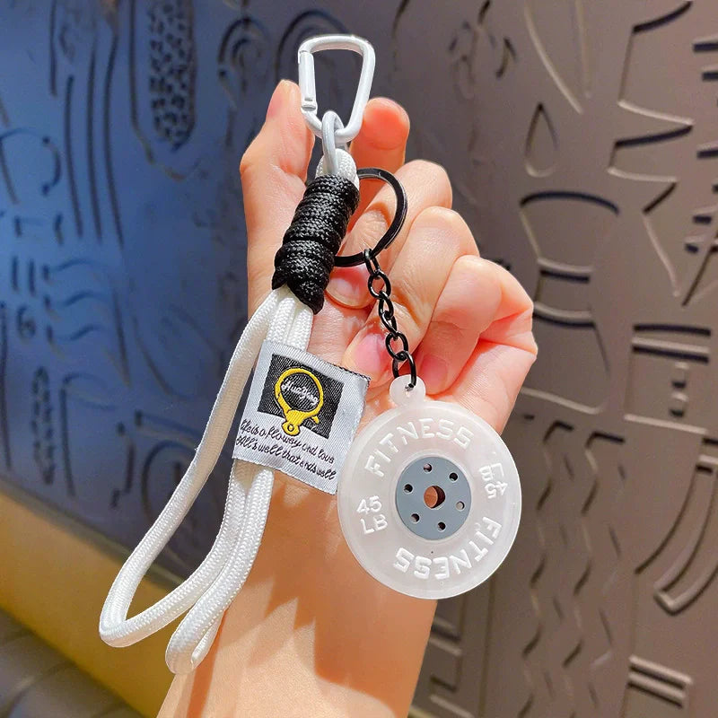Fitness Keychain Gym Lovers Fitness Enthusiast Gift Barbell Keychain Fitness Bag backpack Charms - Sun Studio