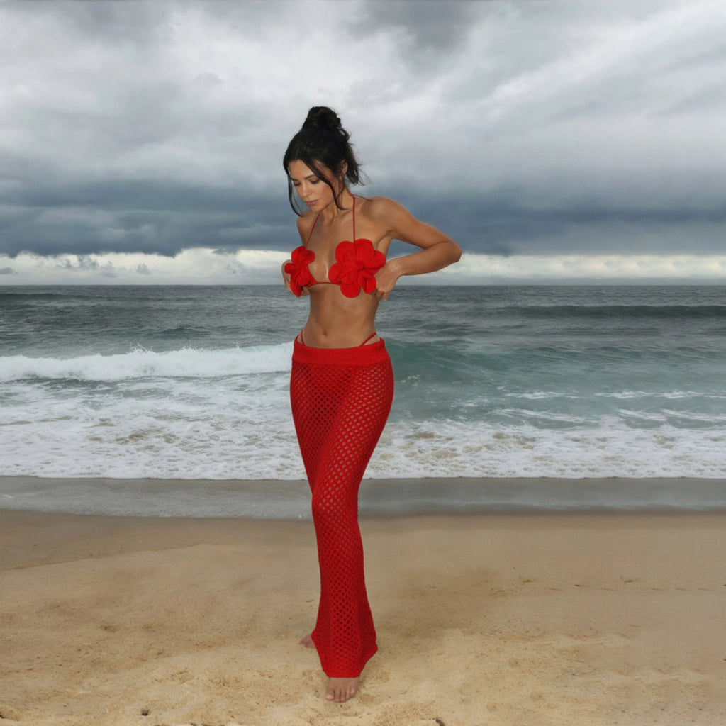 Sexy Bikini Swimsuit with Skirt Bandage Swimwear Women Brazilian Bikini 3 Pcs Bathing Suit A Line Skirt Summer Female - Sun Studio