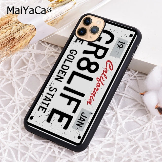 USA LICENSE NUMBER PLATES Phone Case For iPhone 17 Air 16 16e 15 14 plus 11 12 13 pro max Shell Cover coque - Sun Studio
