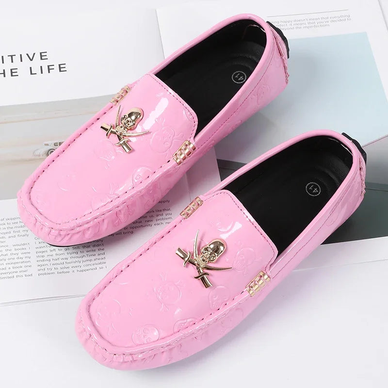 Luxury Style Male Formal Wedding Shoes Slip-on Men Pink Fashionable Casual Moccasins Shoes Big Size 47 48 Adult Party Shoes - Sun Studio