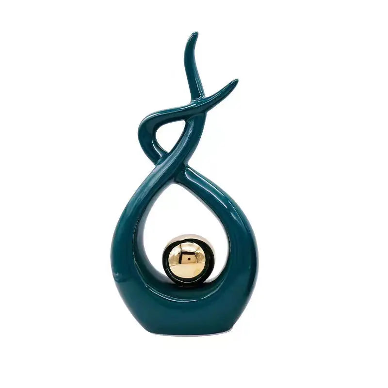 Modern Ceramic Feng Shui Ornaments Attract Wealth And Prosperity Home Living Room TV Cabinet Wine Cabinet Furnishing Decorations - Sun Studio