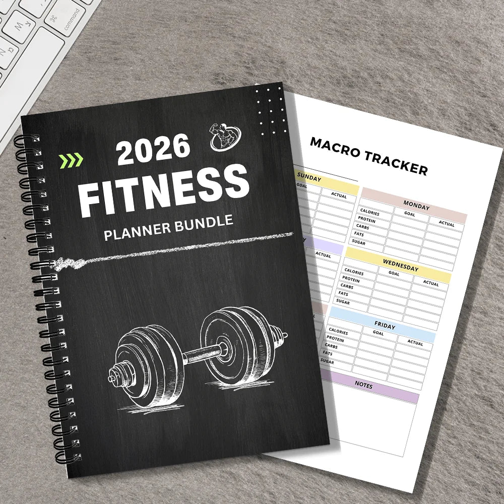1PC Fitness Planner Bundle-Fitness Journal Workout Log Book Bundle – Fitness Plan Book - Schedule-Daily Fitness Planners - Sun Studio