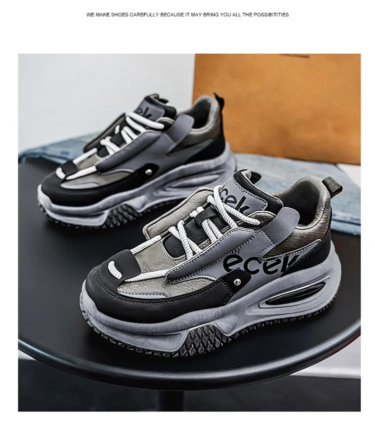 New Youth Thick Bottom Casual Sneakers Korean Edition Men's Versatile Breathable Running Shoes High Quality Zapatos para hombres - Sun Studio