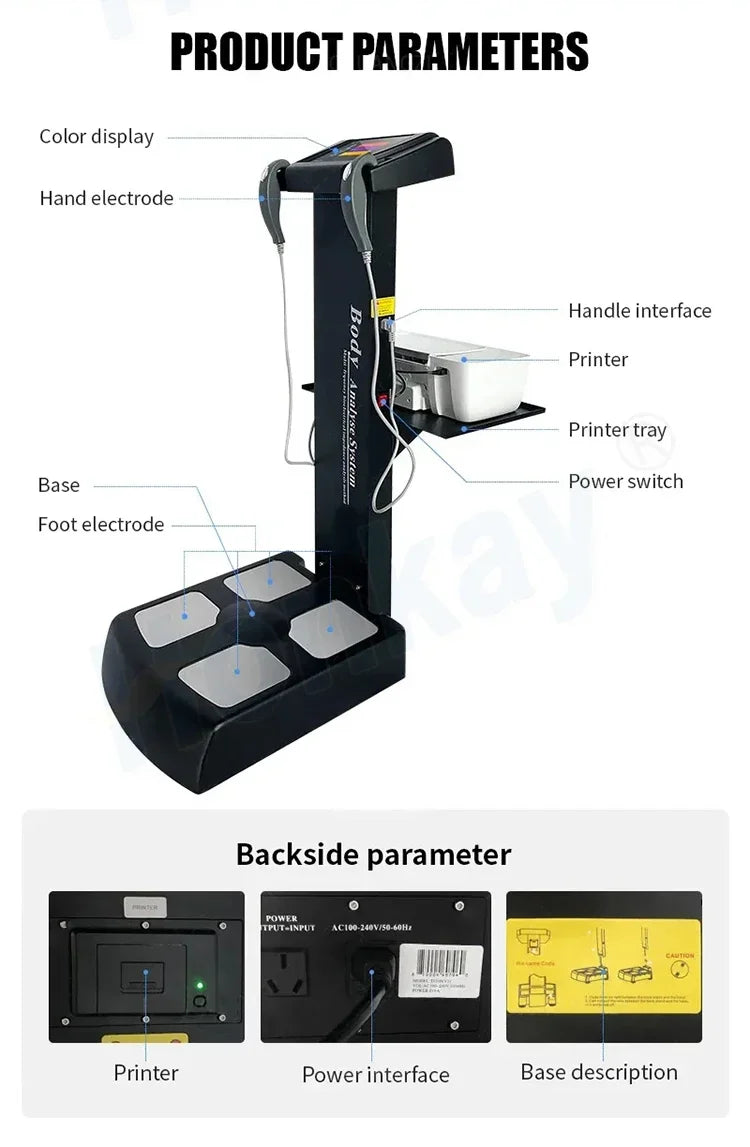Salon SPA Body Composition Analysis Equipment Bioelectrical Impedance Analyzer With Printer BMI Measurement Machine - Sun Studio