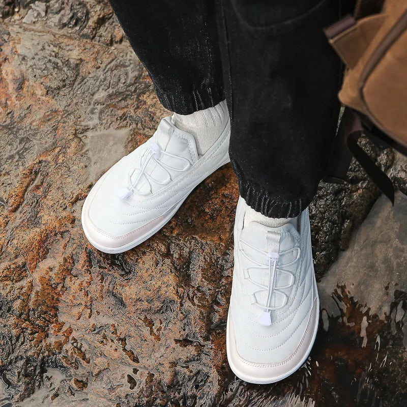 New Winter Warm Snow Barefoot Casual Shoes Waterproof Non-Slip Women Men Hiking Shoes Outdoor Warm Fur Work Ankle Shoes Big Size - Sun Studio