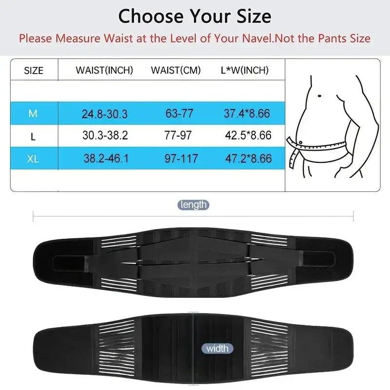 Lower Back Brace Lumbar Support Belt Adjustable Double Pull Breathable Spine Decompression Medical Orthopedic Brace Pain Relief - Sun Studio