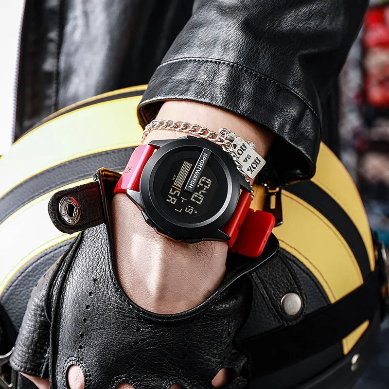Men's Sports Watches Luxury Digital Watch Stopwatch Luminous Date Week Multifunction Fitness Electronic Wristwatch Reloj Hombre - Sun Studio