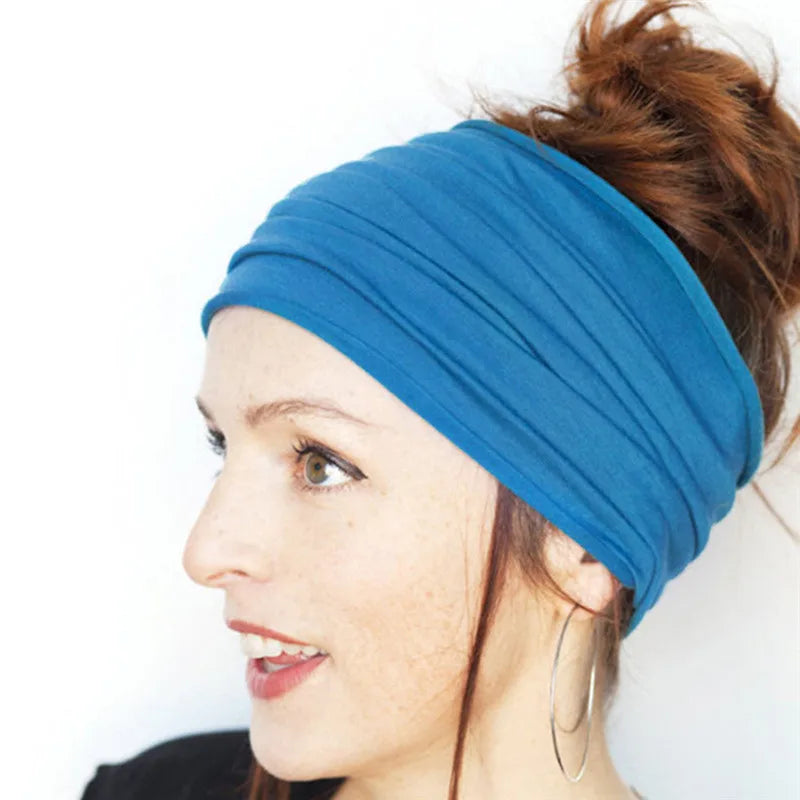 New Elastic Cycling Headband Women Fitness Headband Sweatband Fitness Headwrap Non-slip Bike Headwear Running Fitness Hairband - Sun Studio