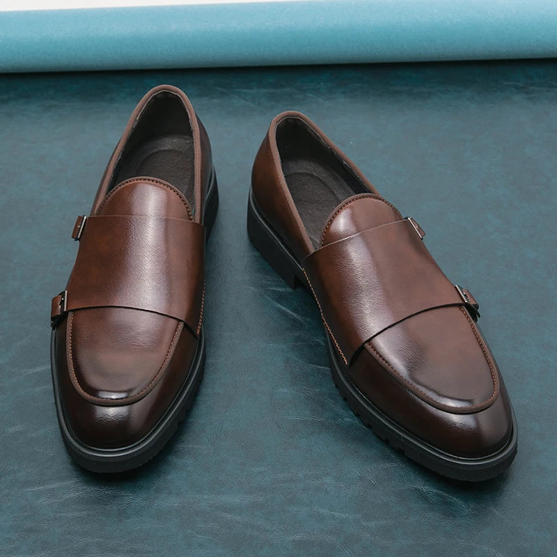 2023 Man Split Leather Shoes Rubber Sole Man Business Office Male Dress Lether Shoes Genuine Leather Wedding Party Shoes Plus 46 - Sun Studio