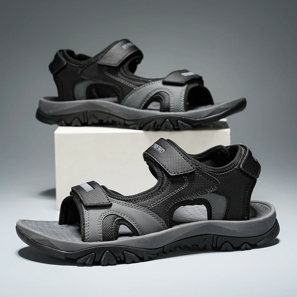 Summer New Sandals Men's Water Beach Breathable Quick Drying Shoes Comfortable Flat Bottom Non slip Sandals Driving Shoes - Sun Studio