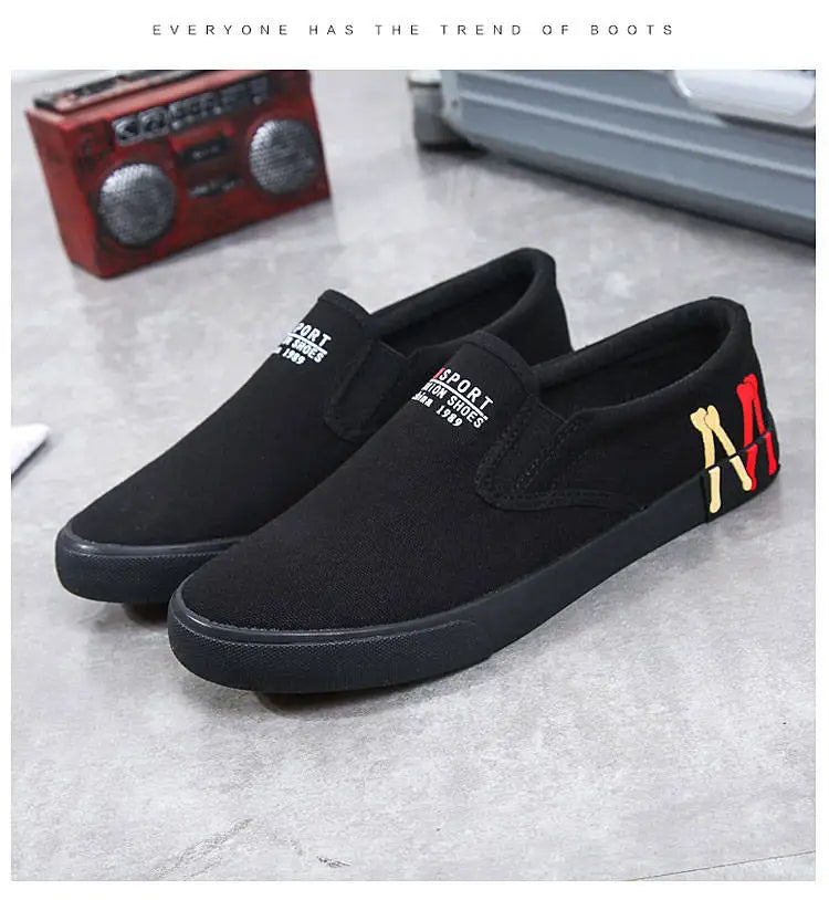 2023 New Canvas Shoes Men Summer Classic Loafers Men Casual Shoes Breathable Lazy Walking Flat Men Shoes Sneakers Plus Size 47 - Sun Studio