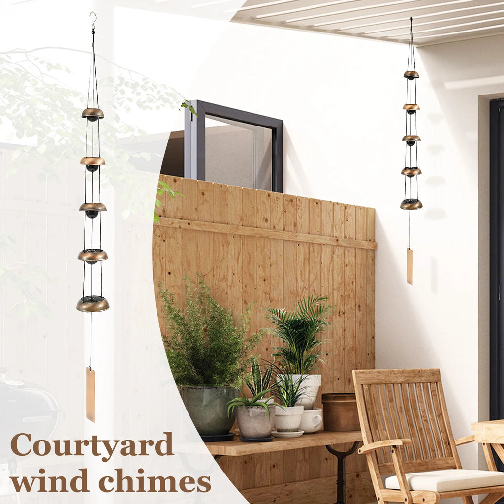 DIY Wind Chime Ornaments Craft and Gifts Kid Birthday Gifts Home Decor Red Copper Craft Wind Chime Outdoor Copper Temple Bells - Sun Studio