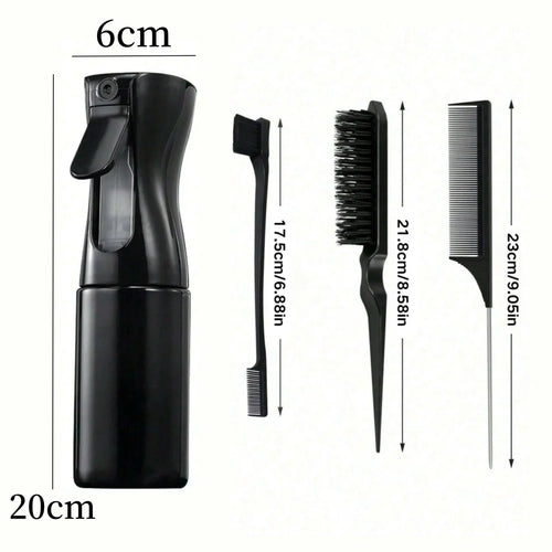 10pcs comb Brush Set Getting Shine and Makes Hair Smooth, Curly Hair Brush for Adult & Kids Wet or Dry Hair - Sun Studio