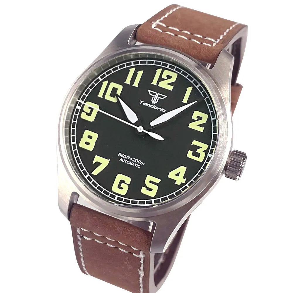39mm Pilot Aviator Diving Watches Miyota8215 Automatic Mechanical Watch for Men 20BAR Waterproof Sapphire Crystal 316L Steel - Sun Studio