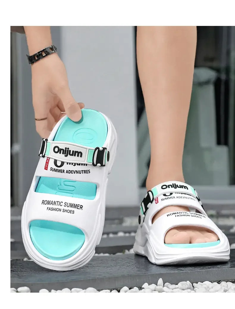 Men Summer Comfortable Beach Sandals Male Outdoor Flip Flops Thick Soft Clogs Casual Man Water Garden Shoes Women Beach Slippers - Sun Studio