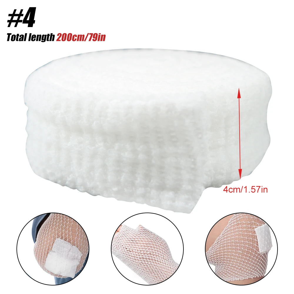 1 Roll Elastic Net Wound Dressing Net Tubular Bandage Mesh Tubing Tubular Gauze Fix Breathable Bandage Retainer for Adults Ankle - Sun Studio