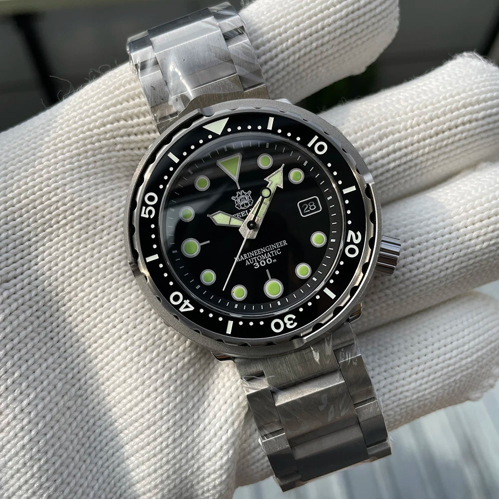 STEELDIVE SD1975 Luxury Automatic Watches Men Dive Watch 30Bar Waterproof Luminous Clock Sapphire Mirror Mechanical Wristwatch - Sun Studio