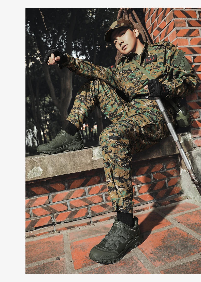New Men Tactical Boot Desert Waterproof Hunting Work Army Boot Male Safety Ankle Lace Up Military Climbing Hiking Shoe Anti-Slip - Sun Studio