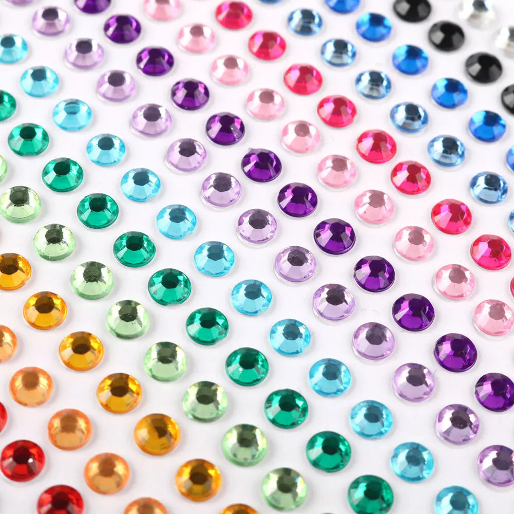 Face Decorations Rhinestone Stickers for Music Festival Halloween Party Mobile Crystal Sticker Women Girls DIY Diamond Stickers - Sun Studio