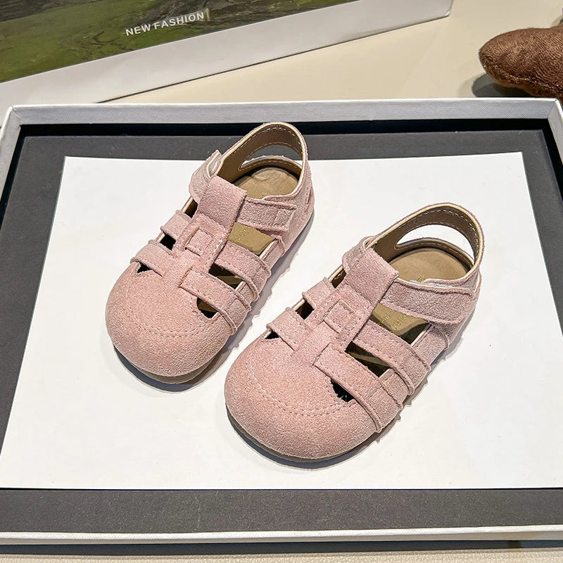 Summer Lightweight Sandals for Girls Rome Style Non-Slip Sole Toddler Baby Beach Sandals Kids Outdoor School Casual Daily Wear - Sun Studio