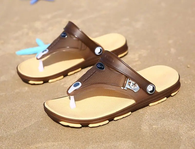 Summer Sandals Men Slippers Outdoor Beach Casual Shoes Zapatos De Hombre Indoor Durable Anti Slip Peep Toe New - Sun Studio