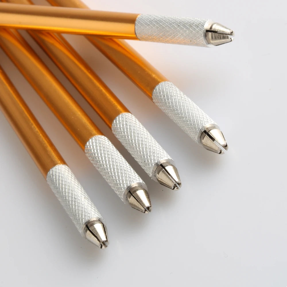 Microblading Pen Permanent Makeup Holder Fog Eyebrow Manual Micropigmentation Colors Machine Eyeliner Round Needles Tattoo - Sun Studio